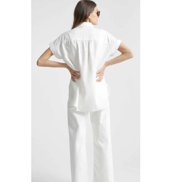 quince vintage wash tencel camp shirt XS - Picture 3 of 5